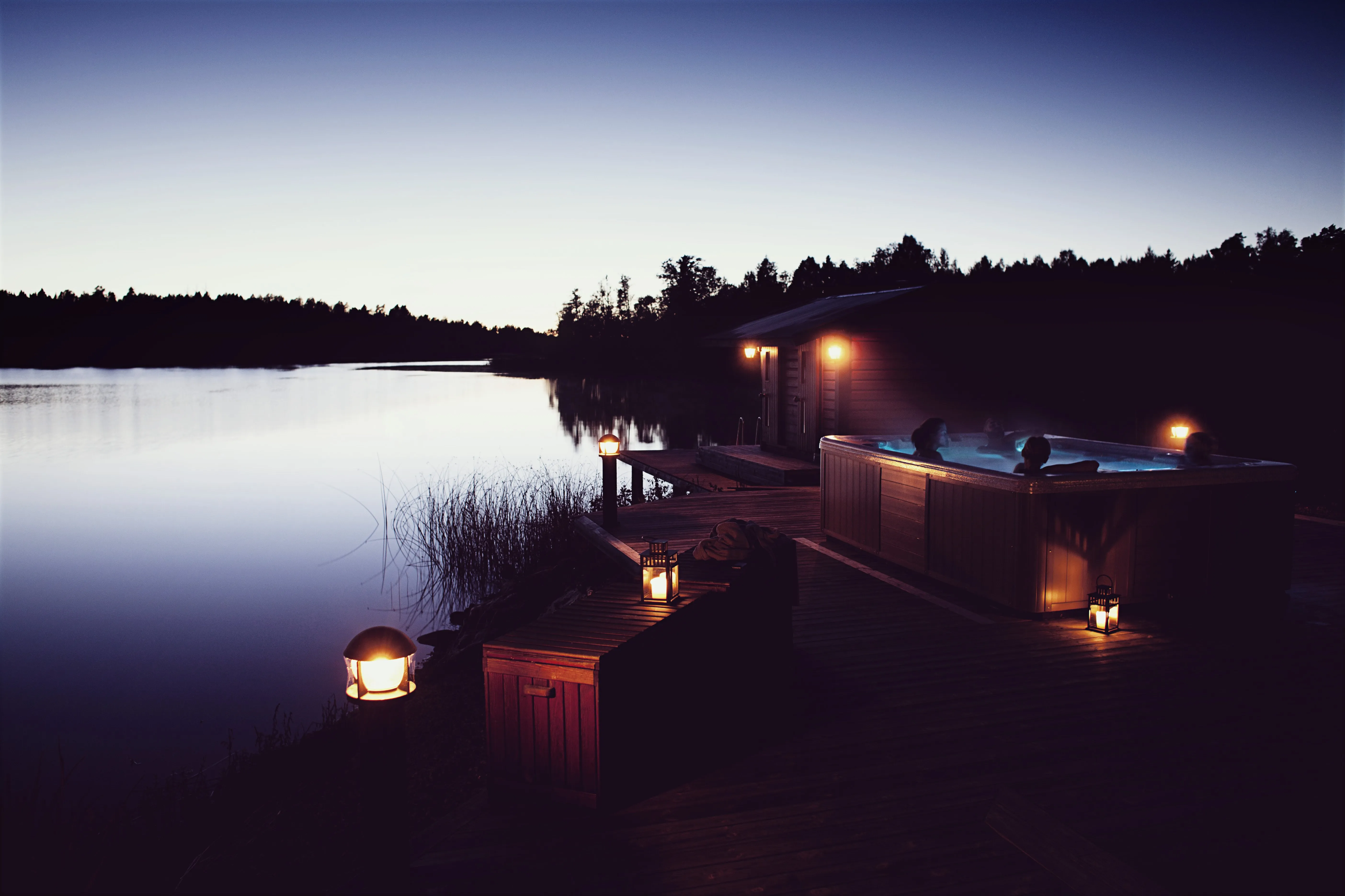 Spabad på Ören – kväll