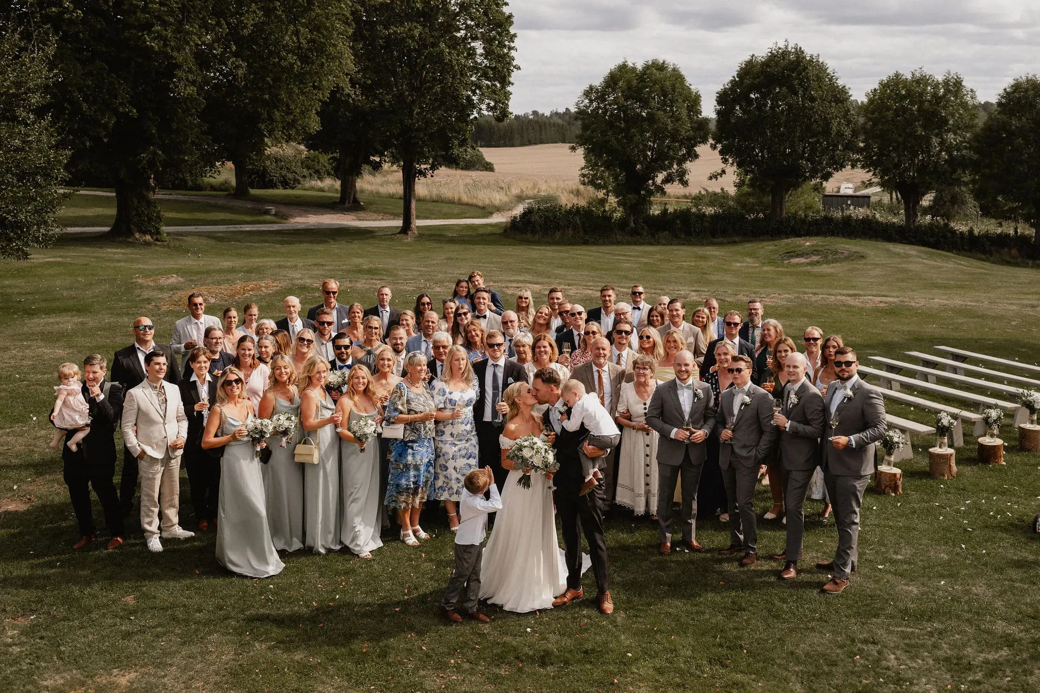 Gruppbild bröllop Thoresta