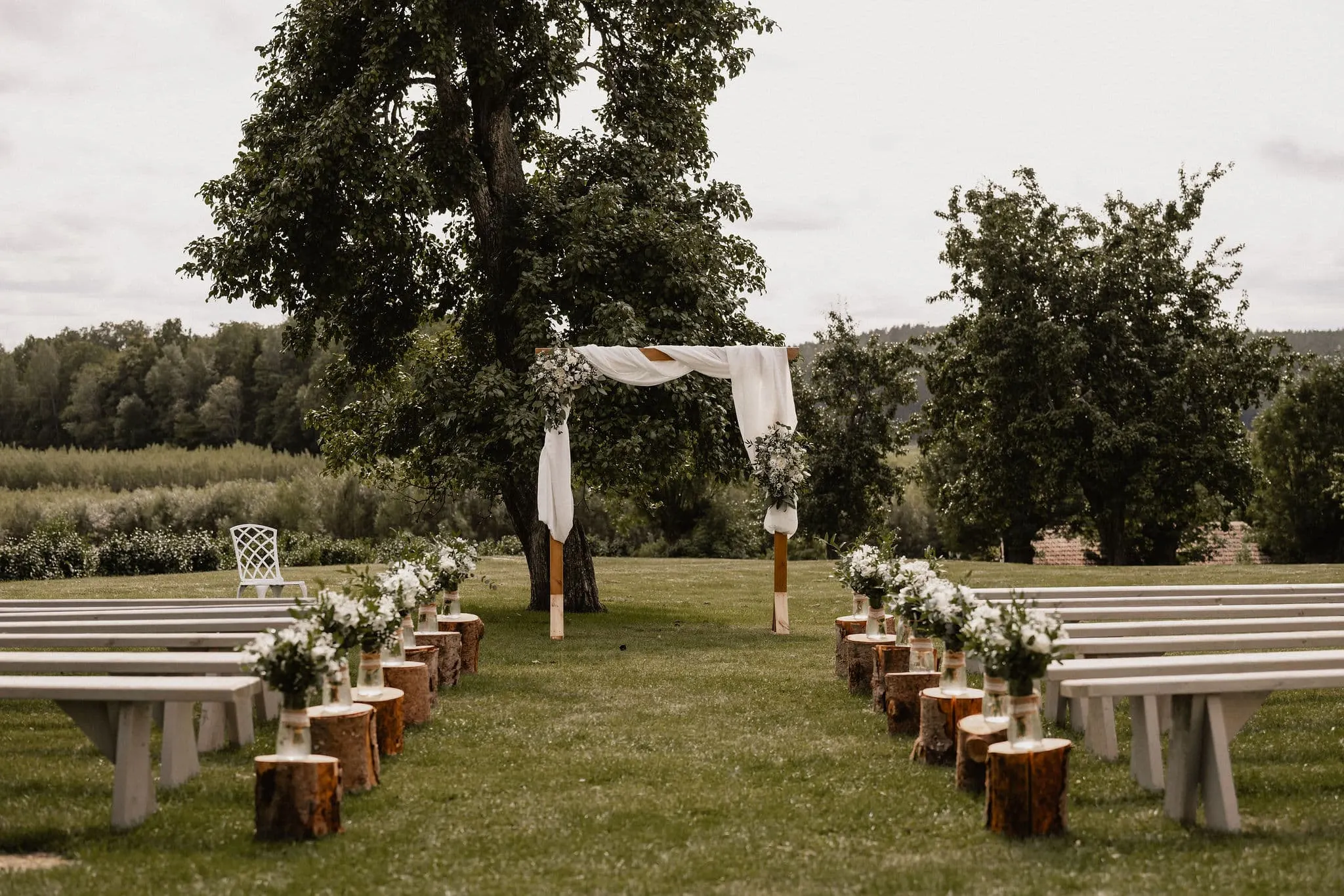 Förberedelser brudklänning