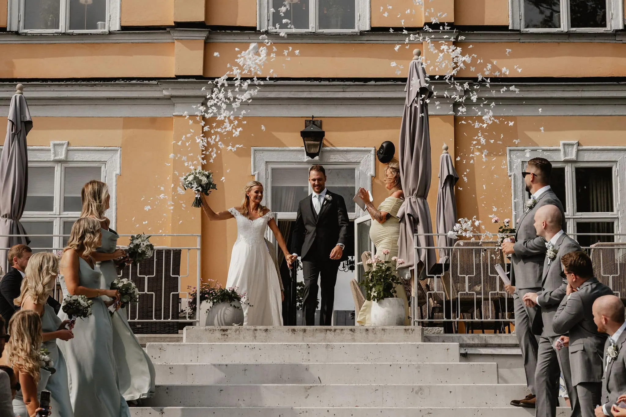 Servering på terrassen