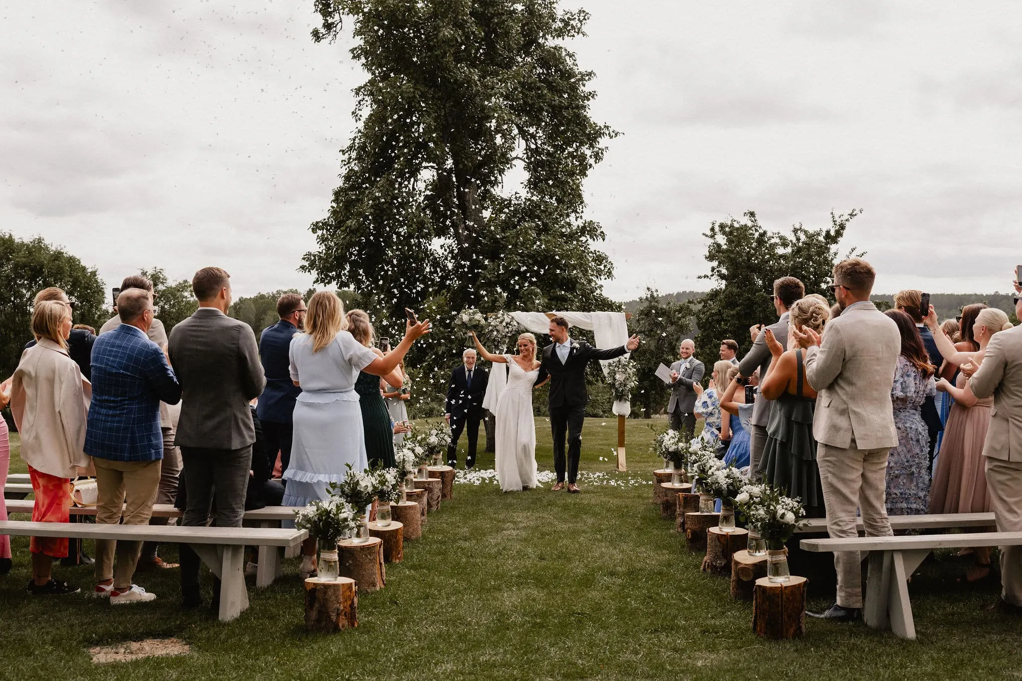 Bröllop avslutas på Thoresta