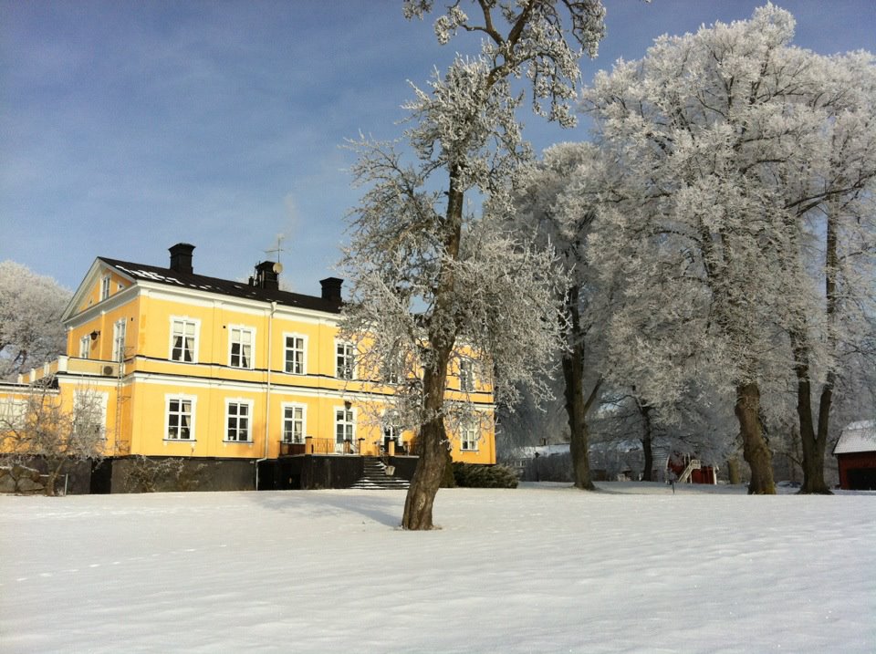Thoresta Herrgård med rimfrost